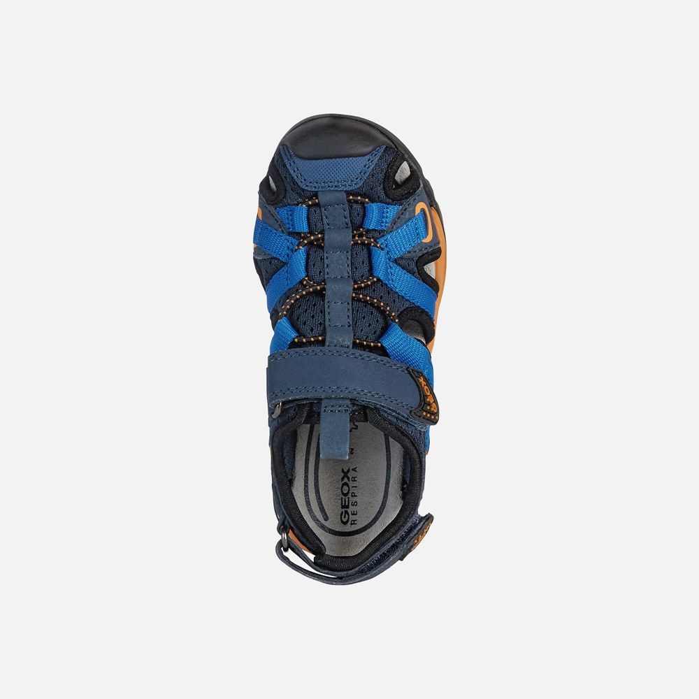 Sandalias Geox Menino Azul Marinho/Laranja - Borealis - UEVLC2679